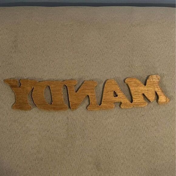 Light Wooden Handmade Name Carving “Mandy” 10” - Picture 2 of 3